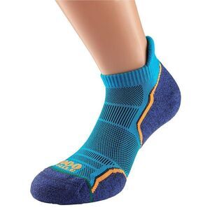 1000 Mile Mens Run Socks (Pack of 2) / Kingfisher Blue/Navy